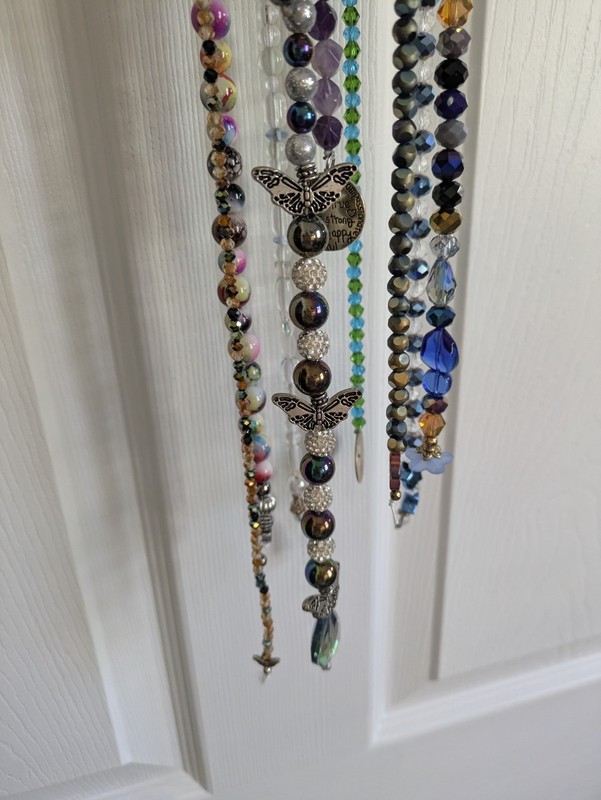 Hand Beaded Suncatcher / Mobile Assorted Colorful Beads for patio or any room gallery