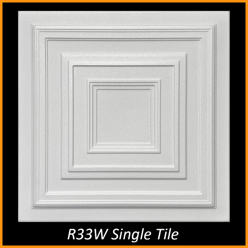 Styrofoam Ceiling Tiles 20×20 R33 White Lot of 8 (21.12 s/f)