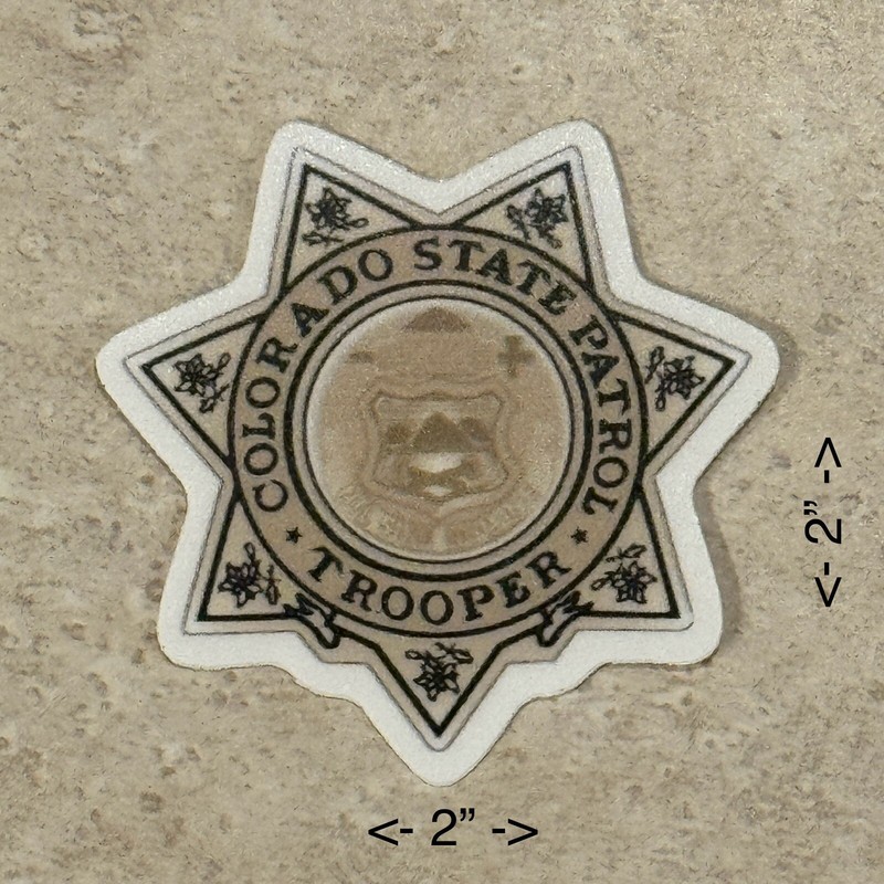 Colorado State Patrol Badge Sticker