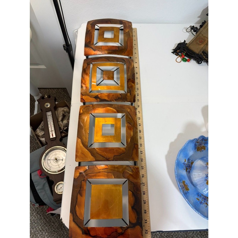 copper toned Metal Wall Art 33×8