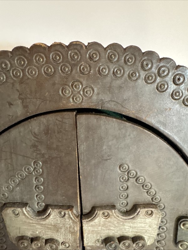 Vintage Medieval Style Leather Key Cabinet - Arched Wall Decor - Gothic 5 Hook gallery