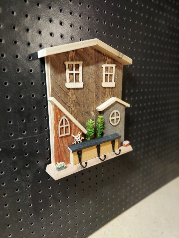 Rustic handcrafted Wall Key holder - ONE OF A KIND !! - Recycled wood ! gallery