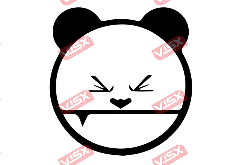 Angry Panda Decal Sticker Car Window Vinyl Funny Animal Drift
