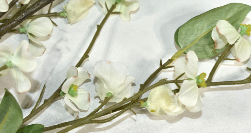 Pottery Barn Faux Dogwood Branch w/ Nest & Eggs Artificial Flowers 38" Stem NEW gallery
