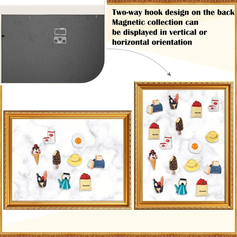 Magnetic Display Board Gifts 17.5" x 13.7" Marble Magnet Bulletin Board for W... gallery