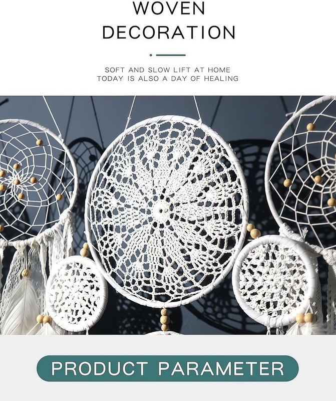 Set of 5 Boho, Hanging Large Boho Dream Catcher Macrame Wall Hanging Moon Dre... gallery