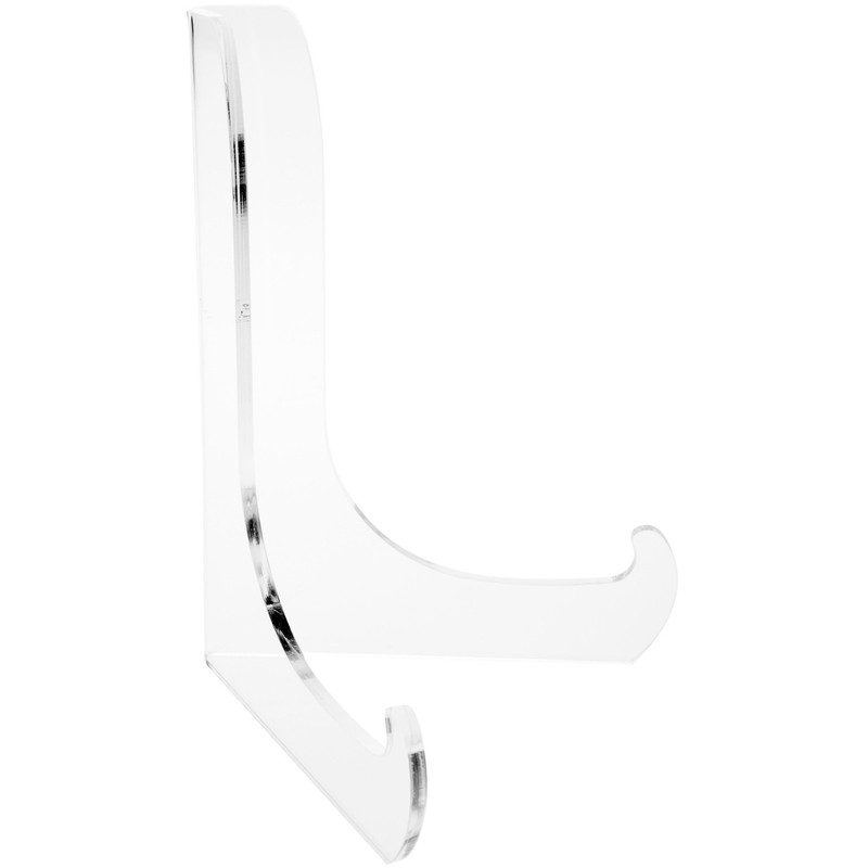 Plymor Clear Acrylic Angle Easel w/ Shallow Support Ledges, 7.5″ x 5.75″ x 4.75″