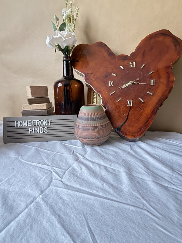 Live Edge Wood Wall Clock Rustic Slab Burl Wood Clock Unique Handmade Decor gallery