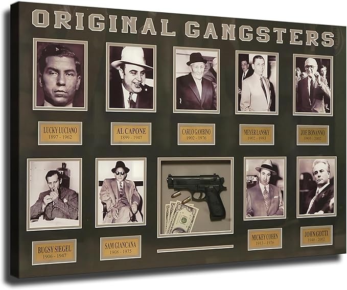 Original Gangster Al Capone Mafia Poster Wall Art Mural Picture Print