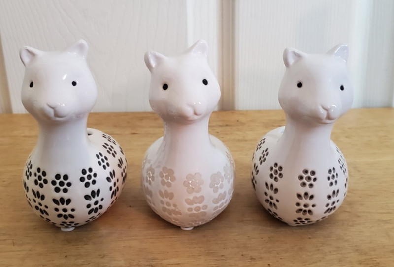 3 Cute LLama Air Plant Tillandsia Bud Vases Planters