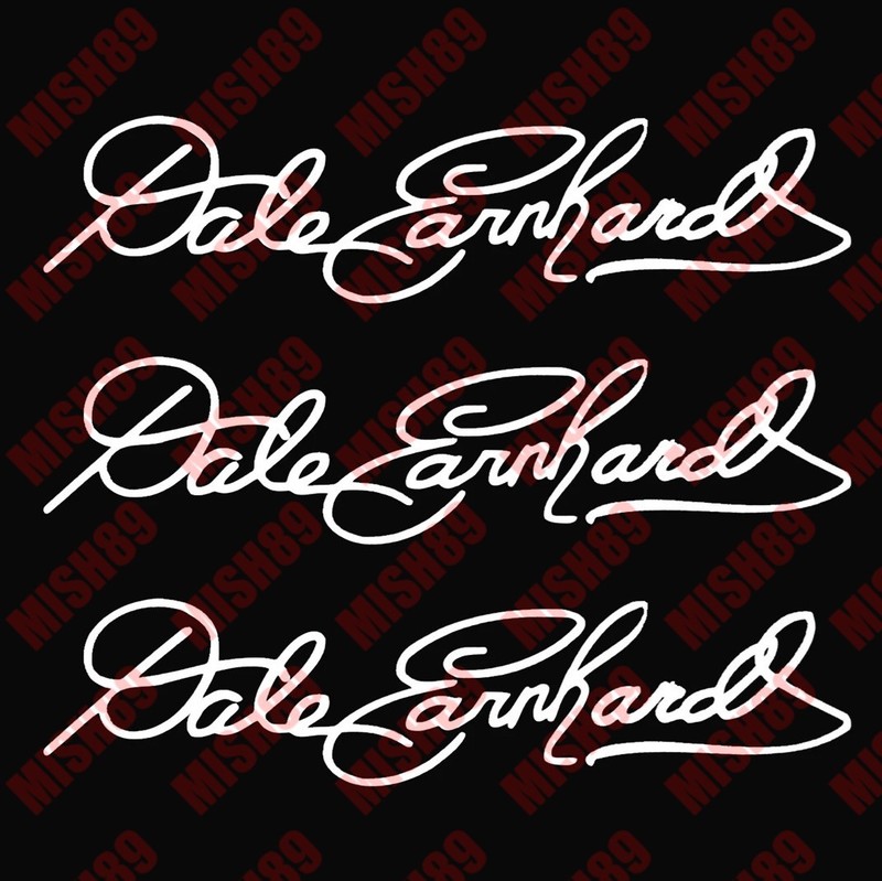 Dale Earnhardt Signature Decal Die Cut Vinyl Sticker Autograph King Of NASCAR