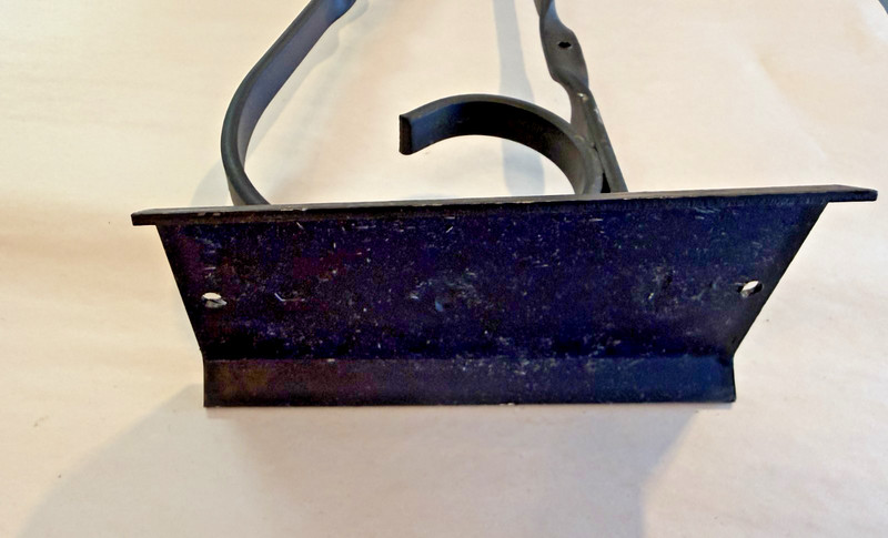 Vintage and Graceful Metal (Wrought Iron?) Sign Hanger - 16” Long gallery
