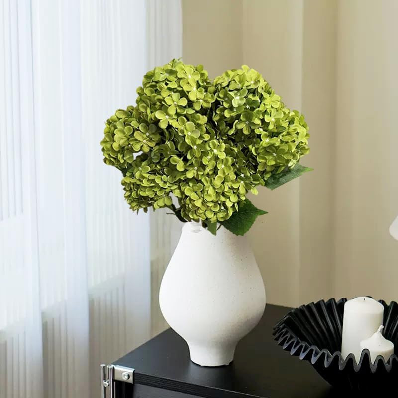8 Pcs Large Hydrangea Artificial Flowers 27.5 Inches Realistic Single Long Stem gallery