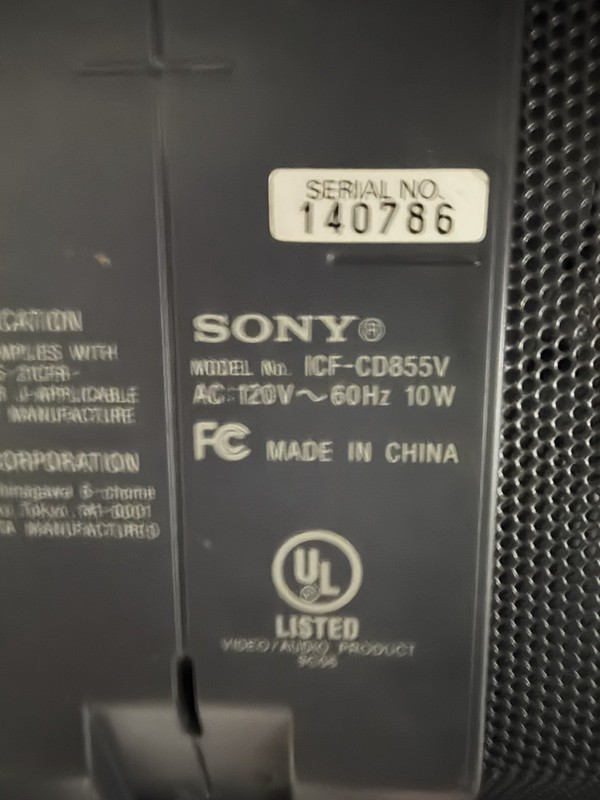 Sony Dream Machine ICF-CD855V Clock Radio CD Player Blue/Silver TESTED WORKS Y2K gallery
