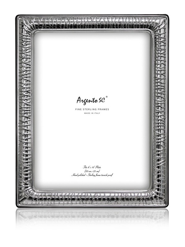 Vtg NIB ARGENTO SC ZEBRA 925 Fine STERLING SILVER 4X6″ Picture/Photo FRAME Italy