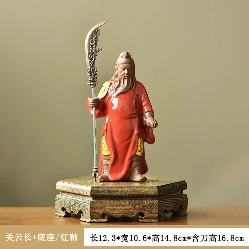 Guanyu Ceramic Historical Figures Sculpture Desktop Ornament Home Decor gallery