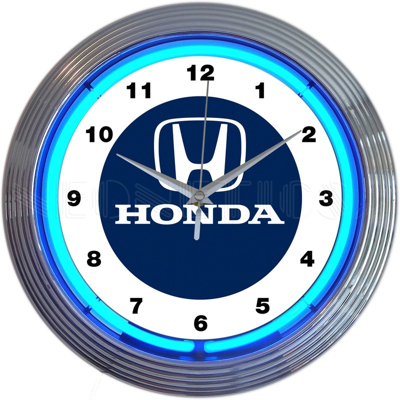 Neonetics 8HONDB Honda Blue Neon Clock Man Cave Garage Wall Clock