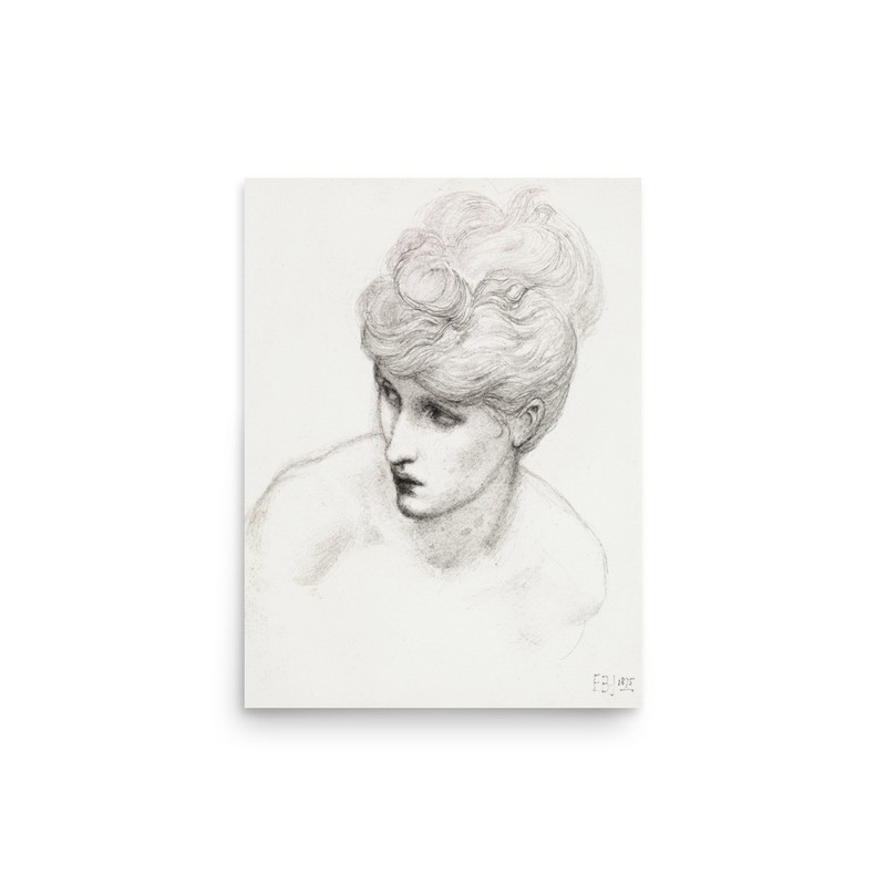 Edward Burne-Jones Study of Maria Zambaco Vintage Wall Art Print