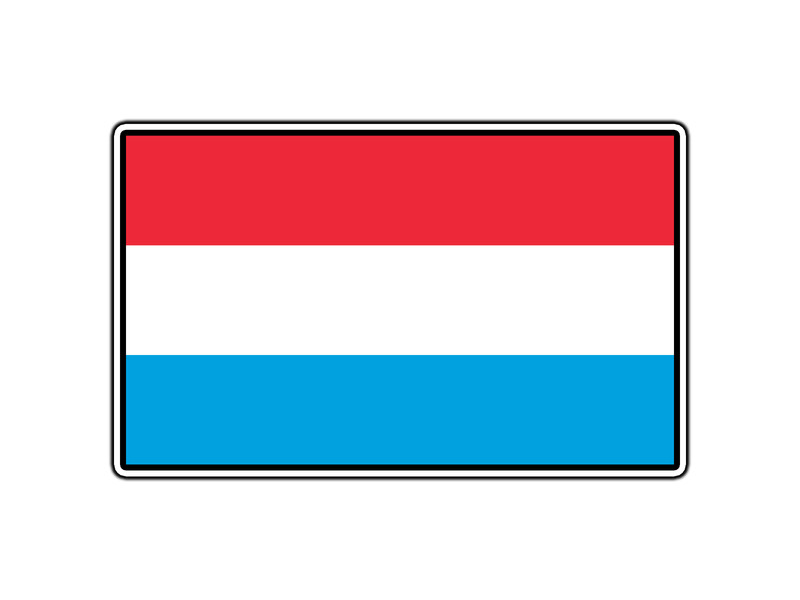 Luxembourg Flag World Country Sticker Waterproof Vinyl Decal Die-Cut Car Laptop