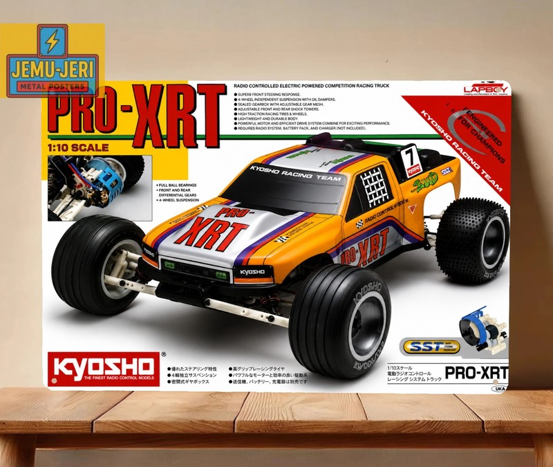 Kyosho Pro-XRT RC Racing Truck Box Art Metal Tin Sign Poster 20x30cm