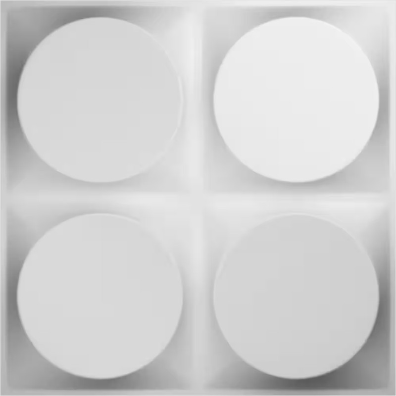 1 In. X 19-5/8 In. X 19-5/8 In. PVC White Adonis Endurawall Decorative 3D Wall P