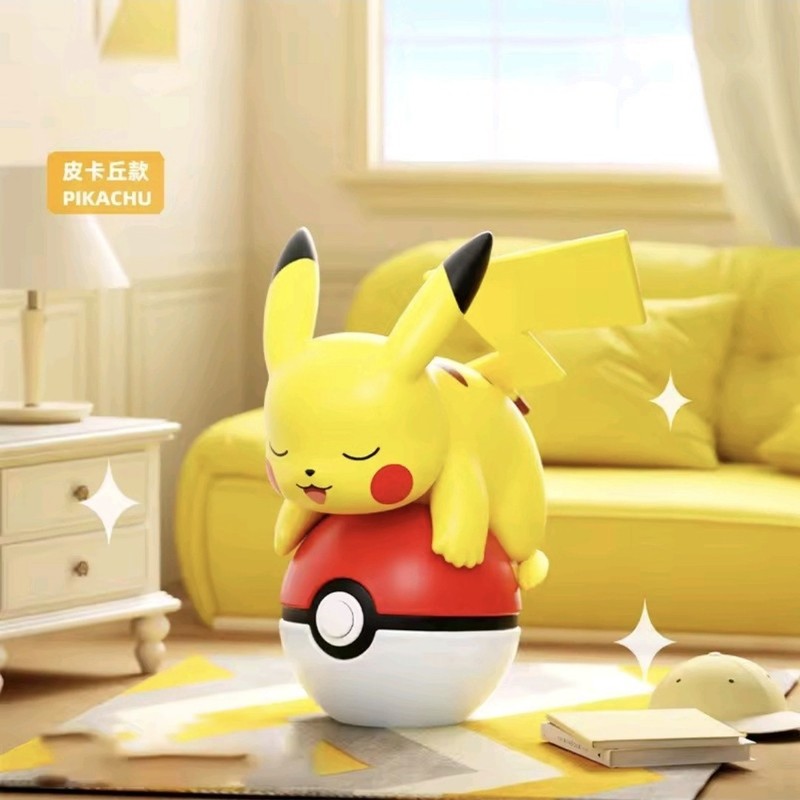 1 PVC Statue 4.5cm Pikachu Pokemon Anime Poket Ball Decoration (Foreign Shipping