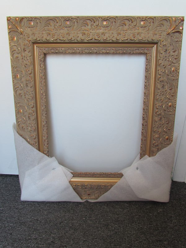 Rare Antique Gold Wooden Ornate Picture frame 16×20 inches -5 ”inches wide New