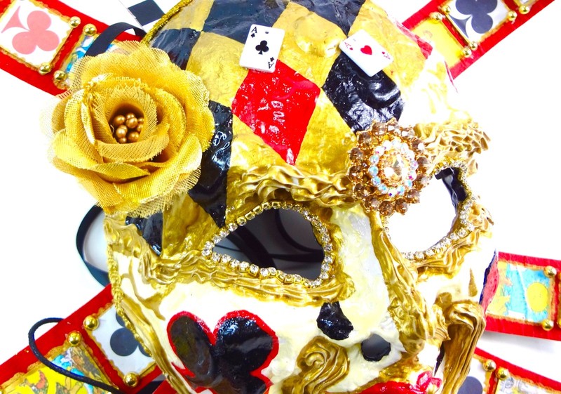 Venetian Mask ORIGINAL Papier Mache Jester Handmade Vintage 1983 Signed gallery