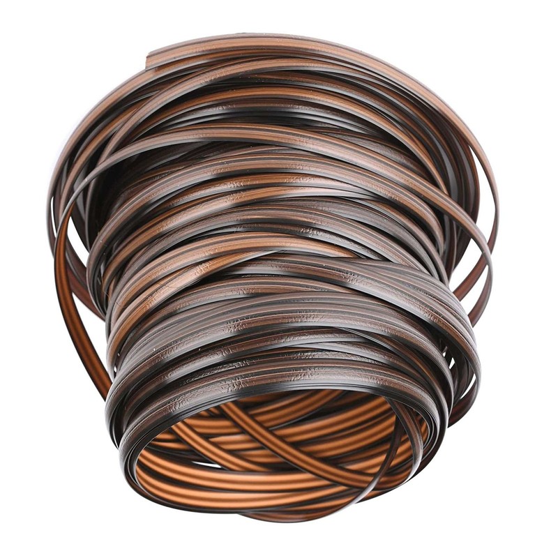 Coffee Gradient Flat Synthetic Rattan Weaving Material Plastic Rattan for9031