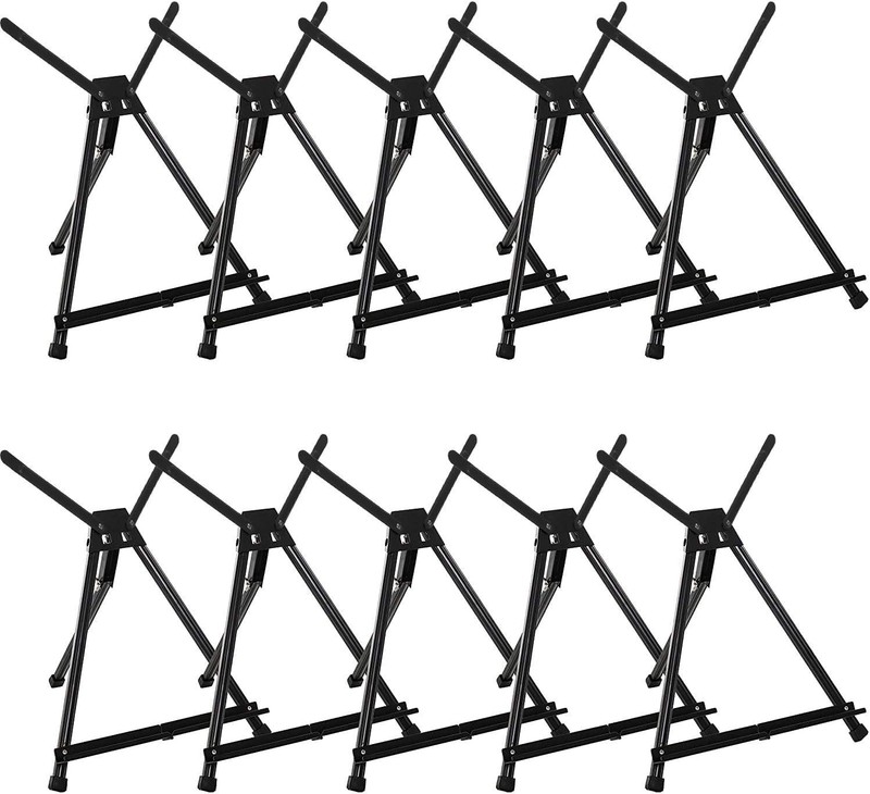 MEN 10 Pcs Artist Table Display Easel, Aluminum Tripod Easel for