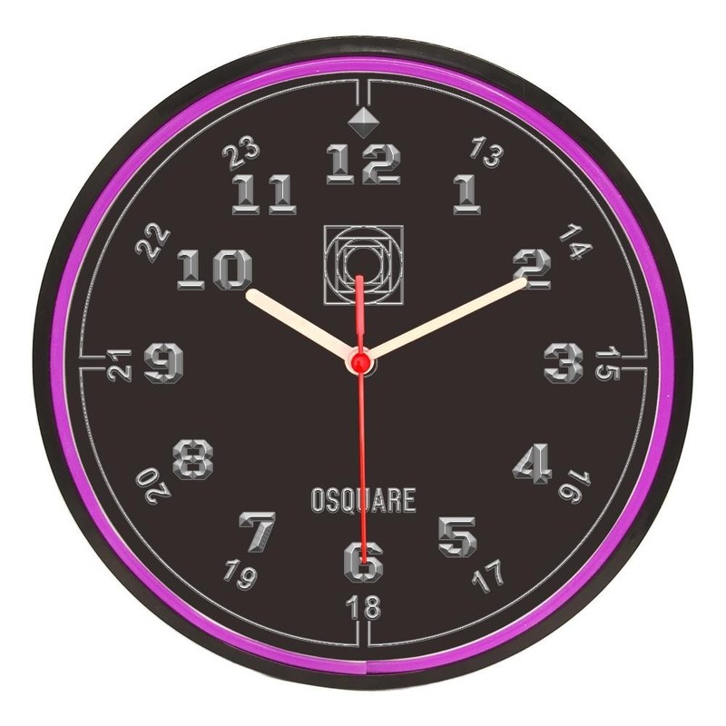 OSQUARE North European Minimalism Interior Design Home Decor Wall Neon Clock 10" gallery