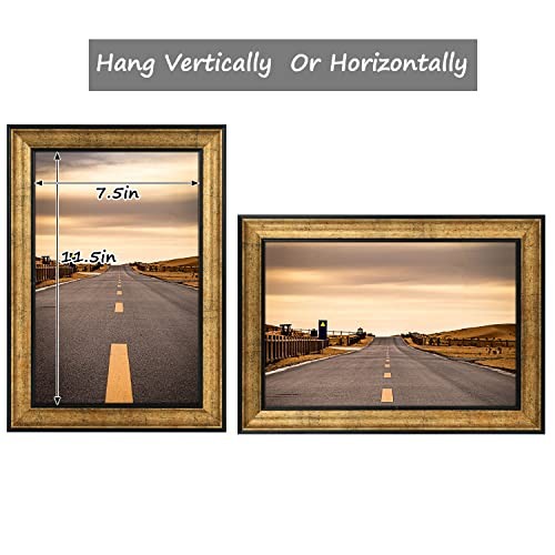 Inch Poster Frame Horizontal And Vertical Wall 8x12 Dark Gold Brown & Bronze gallery