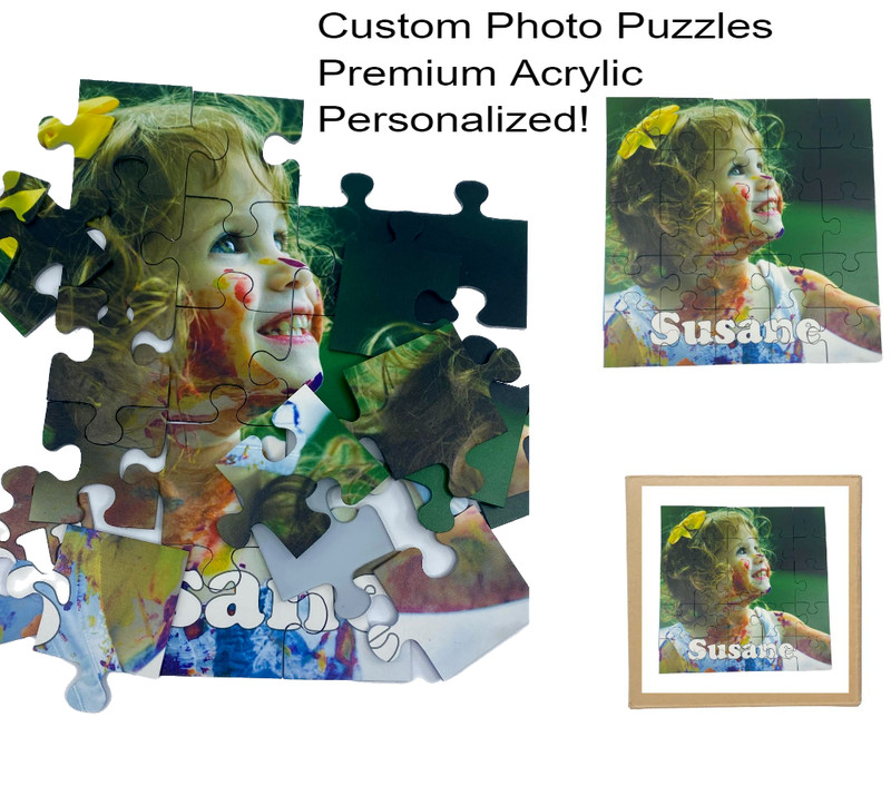 Custom Premium Acrylic Jigsaw Puzzle Personalized With Your Picture & Name