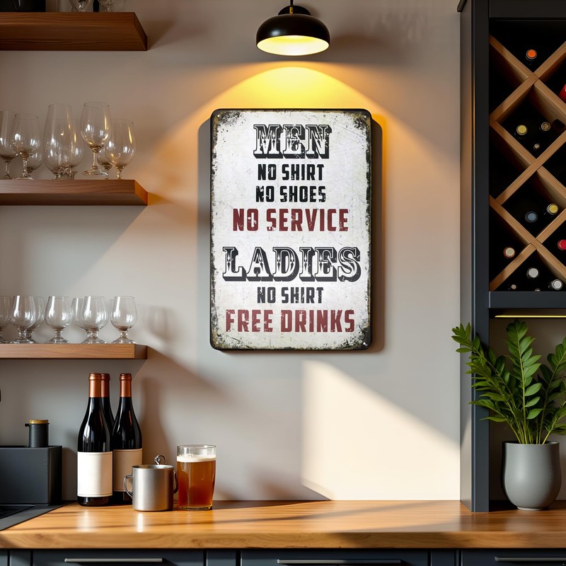 Beer Alcohol Free Drinks Funny Tin Sign Bar Pub Diner Cafe Wall Decor Home De... gallery