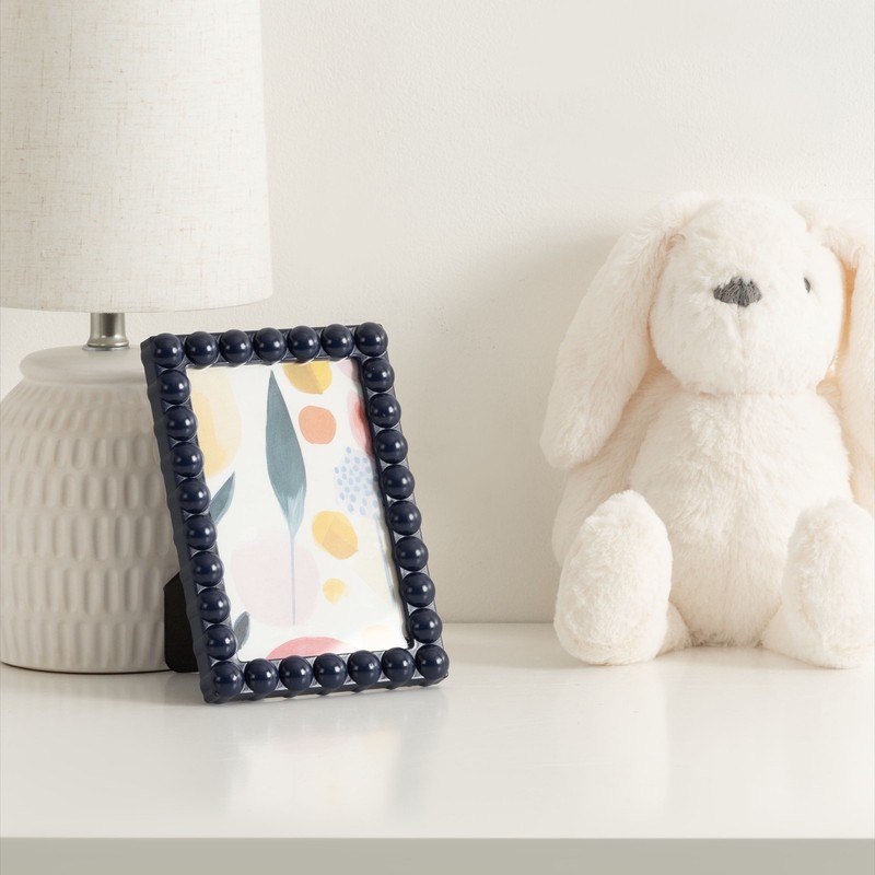 (3 pack) 4x6 Beaded Navy Decorative Tabletop Picture Frame gallery