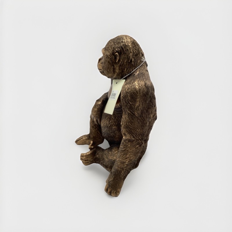 A&B Home Resin Copper Gorilla Statue New In Box gallery