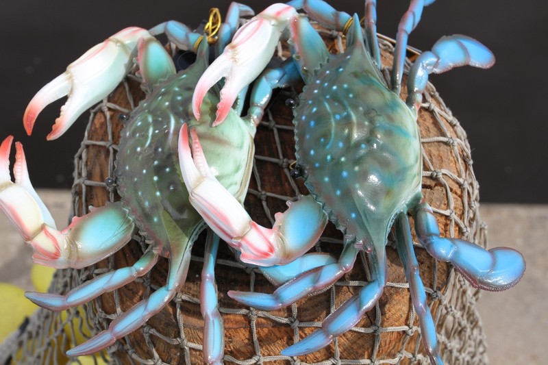 1-BLUE CRAB 10 Inch Wall Hanging,Life Like Specifics,Beach Decor,Gifts,CR-10 gallery
