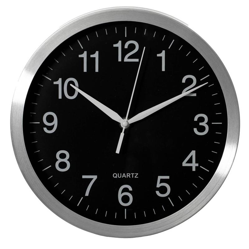 8in Round Quartz Wall Clock NonTicking Battery Operated with Silent Sweep Mov…