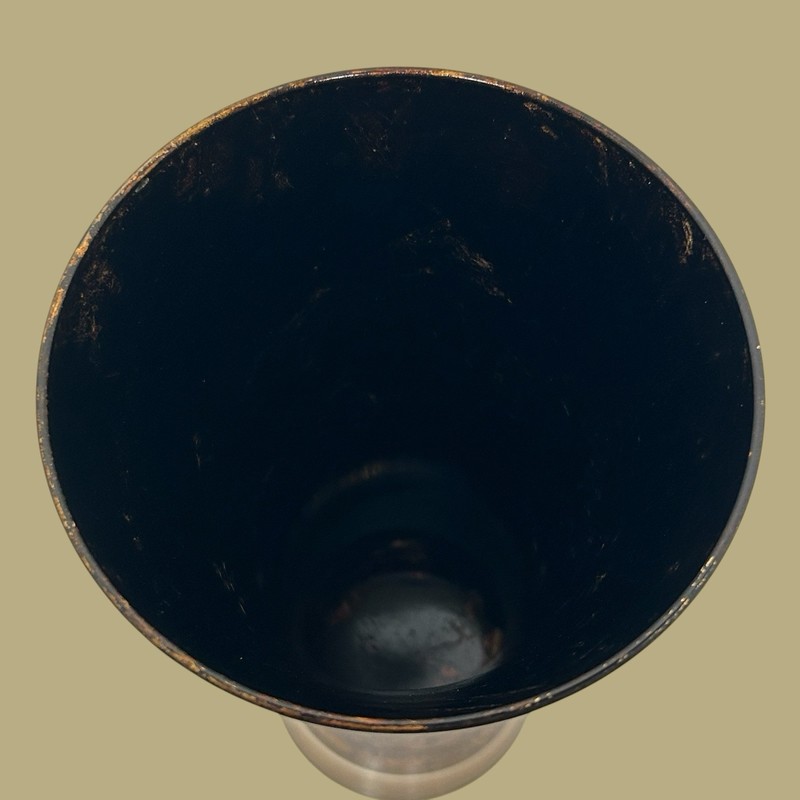 Chris Madden Home Collection 11” Glass Vase Made In Romania Hand Finished Italy gallery