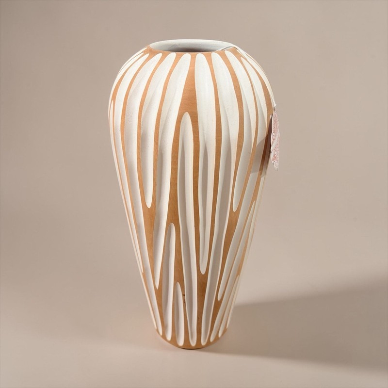 16.5" Large Abstract Sculptural Ceramic Vase for Pampas Grass gallery