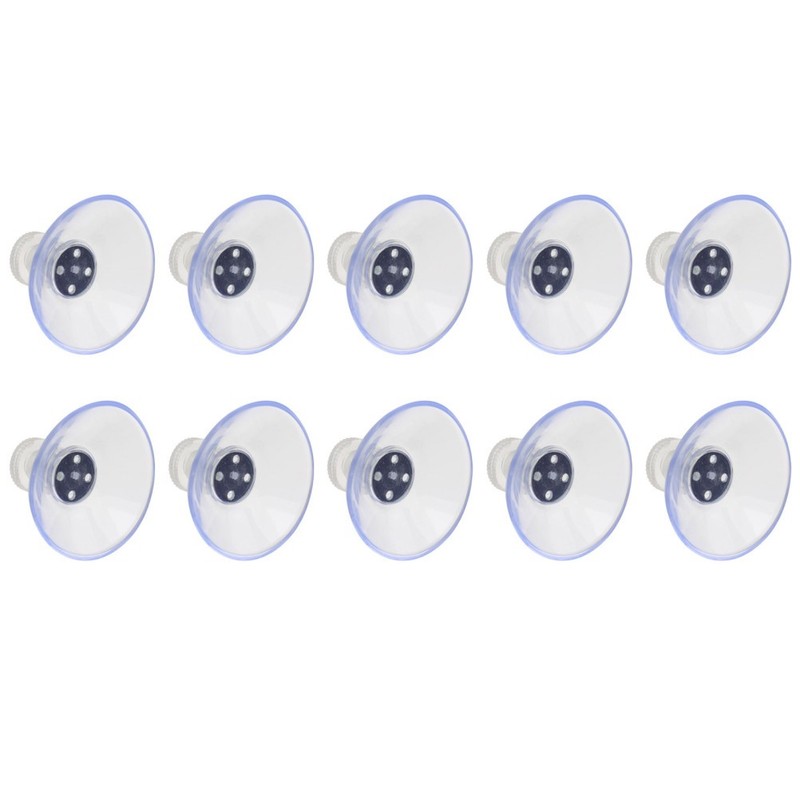 10Pcs Multi Purpose Glass Surface Suction Cup Hooks with Manual Screw Tightening