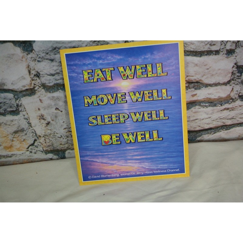 Wellness Poster Eat Move Sleep Be Well Beach Sunset Art Print gallery