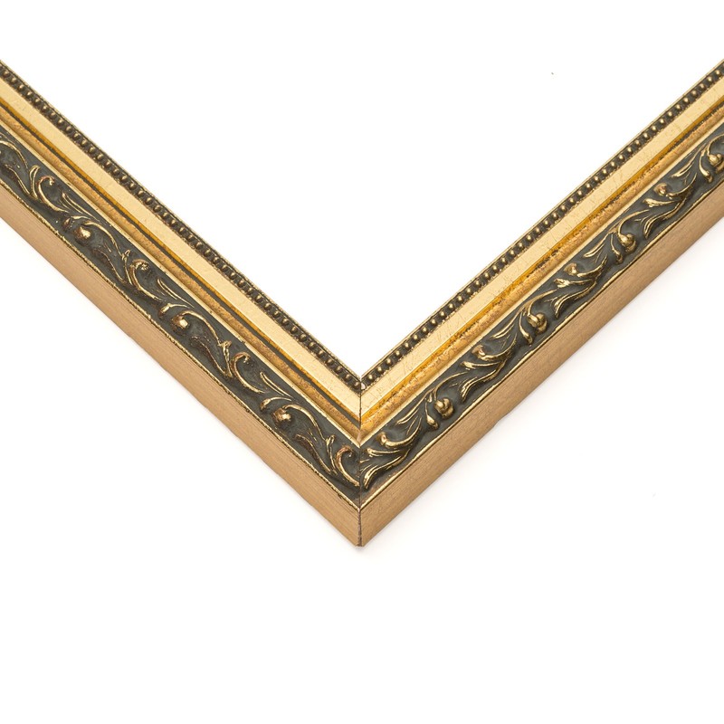 19×25 Frame Black & Gold Solid Wood Picture Frame Width 1.125 Inches | Interior