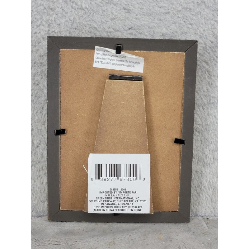 Greenbrier International Rustic Wood Corrugated Metal Clip Picture Frame 4x6 gallery