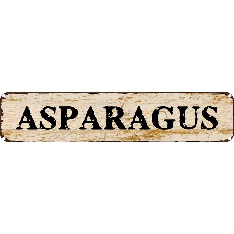 Vintage Metal Sign Aluminum Street Sign 18×4 Asparagus Retro Funny Decor