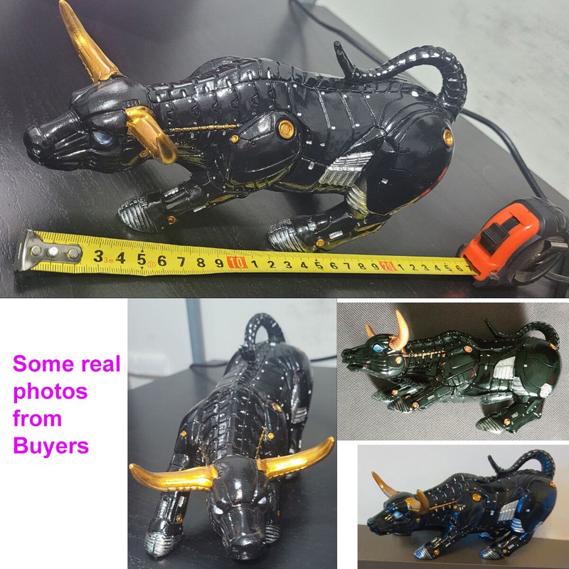 Wall Street Bull Figure Statue The Miami Bitcoin Bull Figurine Carve Doll Cow gallery