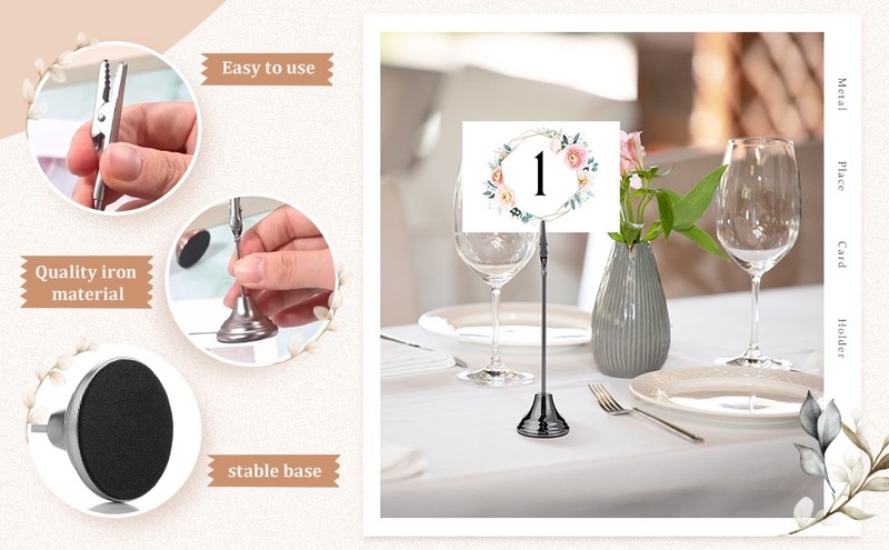 Mar 12 Pcs Table Holders for Wedding 3 Inch Place Card Holder gallery