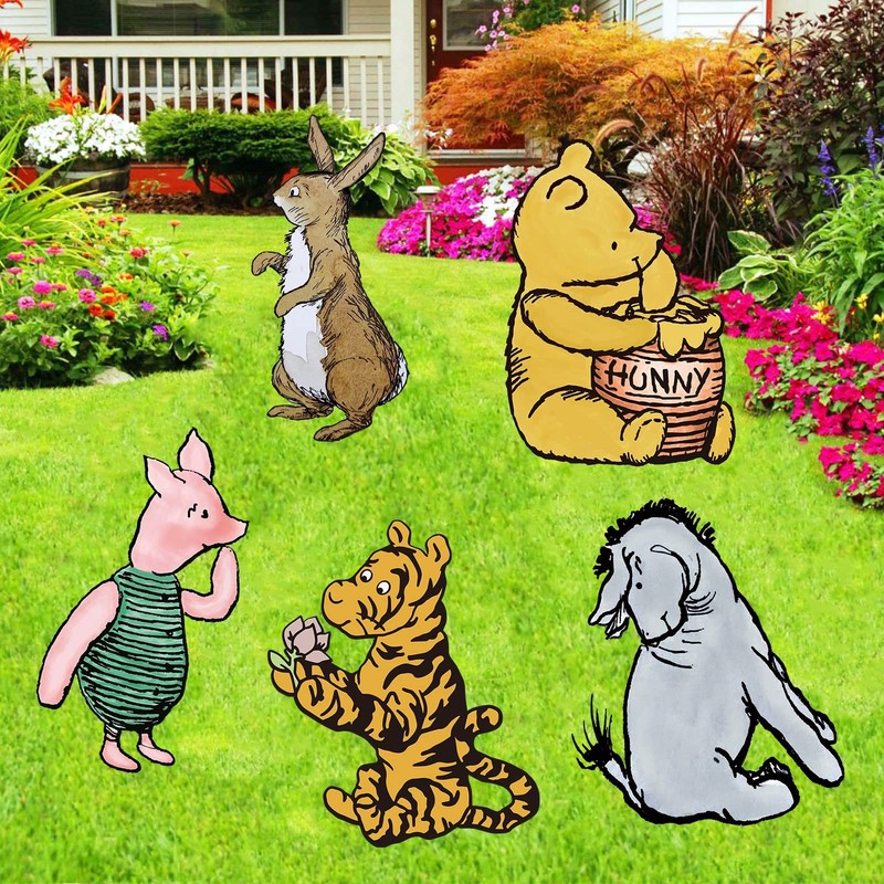 Classic Winnie The Pooh Party Supplies, 5PCS Yard Signs with Stakes, Outdoor ...