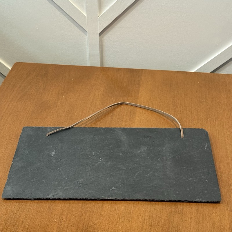 Natural Slate Handpainted Pink White Flower Basket Plaque Folk Art Farmhouse gallery