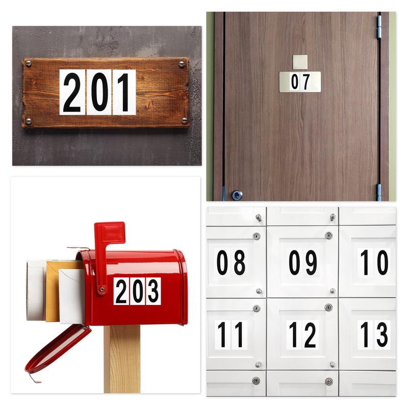 3 Inches Reflective Mailbox Numbers for Outside Sticker Decal, Black 6 Sets gallery